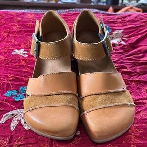 John Fluevog Sarika Yellow Closed-Toe Sandals